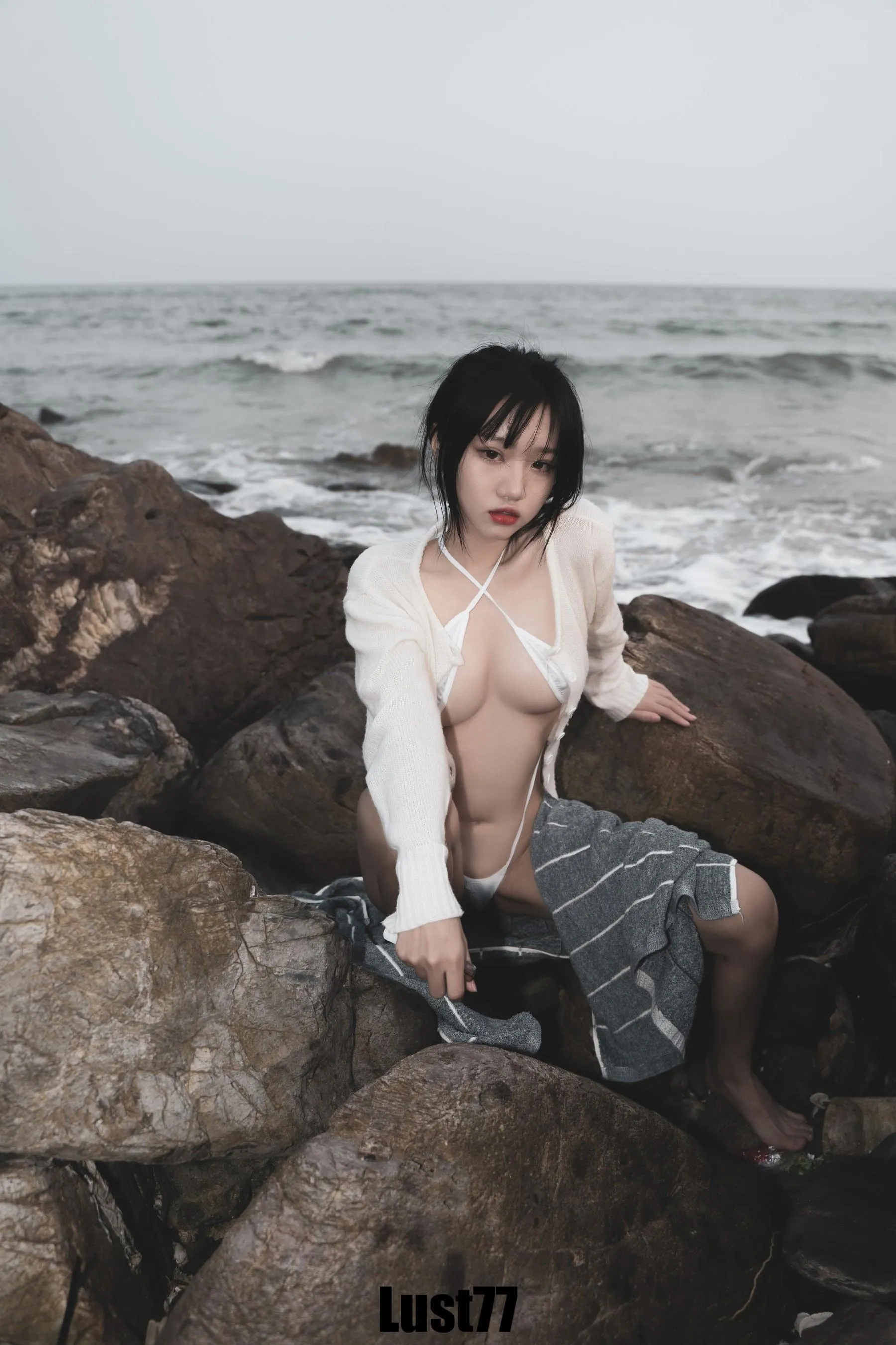 柒柒要乖哦 – NO.35 礁石海岸 [53P]插图7
